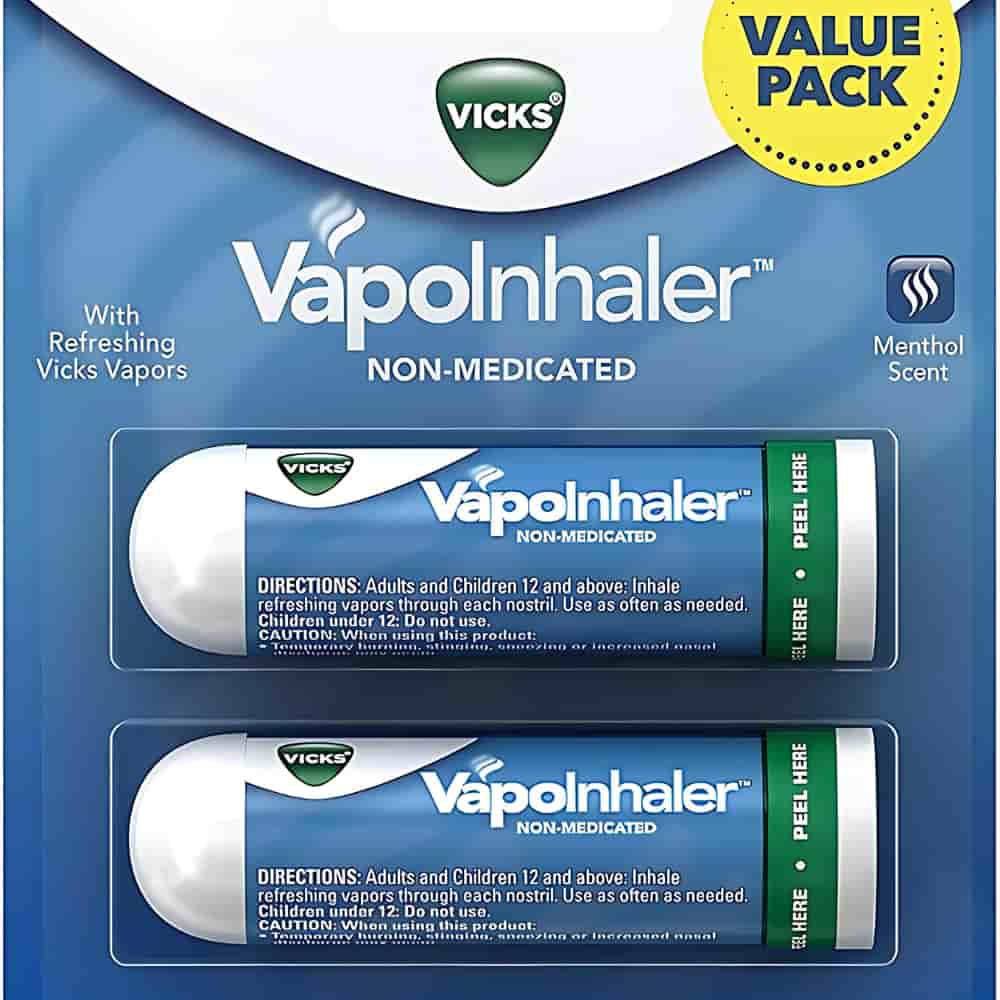 Each inhaler contains 0.007 oz of menthol vapor
