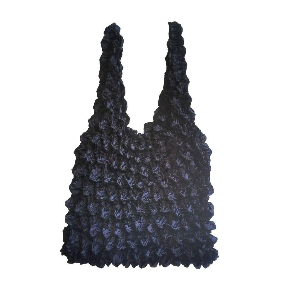 Eco-friendly foldable pleated elastic bag
