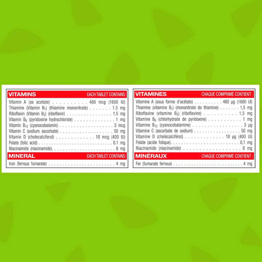 Flintstones Plus Iron kids chewable multivitamin healthy growth