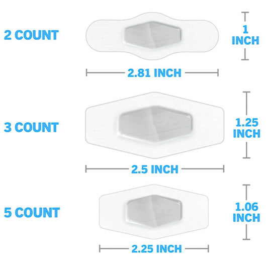 Gel center absorbs fluids and turns white