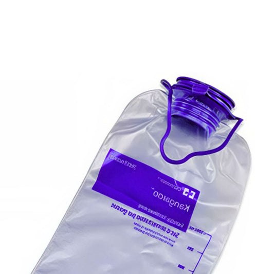 Graduated bag with roller clamp