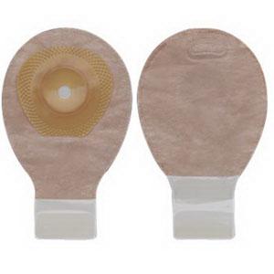Premier One-Piece Drainable Pouch, Pre-Cut Stoma Opening up to 2-1/8" (55mm), Beige 7" (18cm), Lock 'n Roll Closure - Box of 20