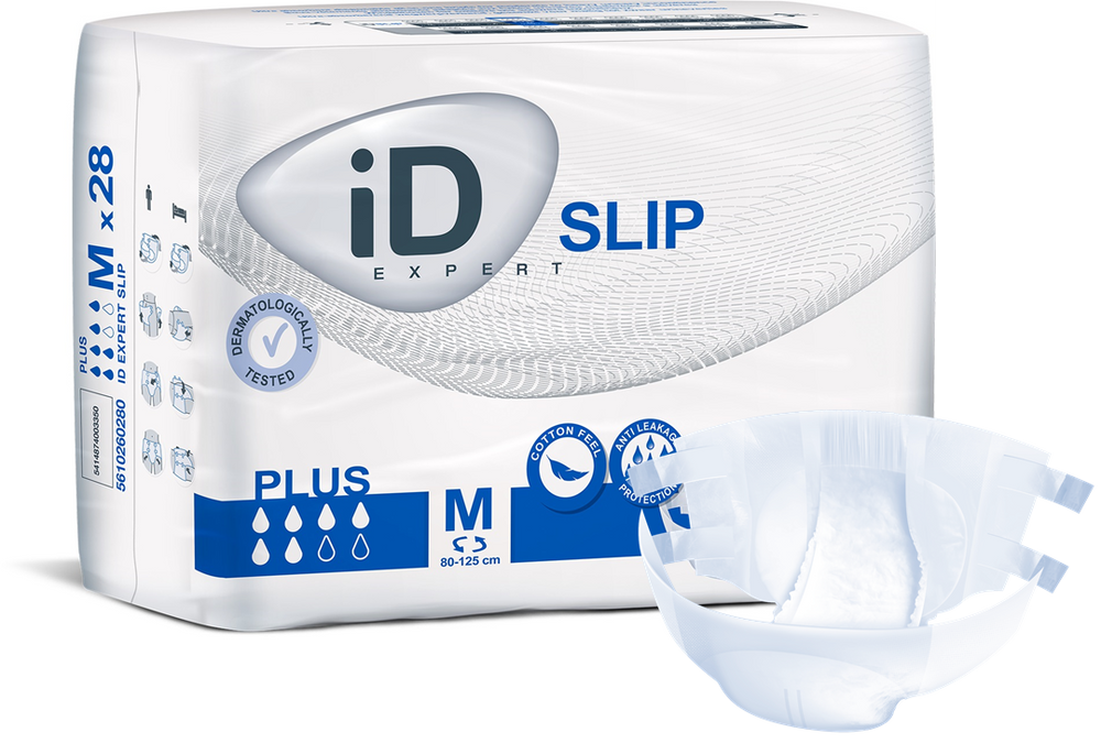 Cs/4 (28/Pkg) Id Slip Plus Medium, (31"-49"), 2000Ml Absorbency.