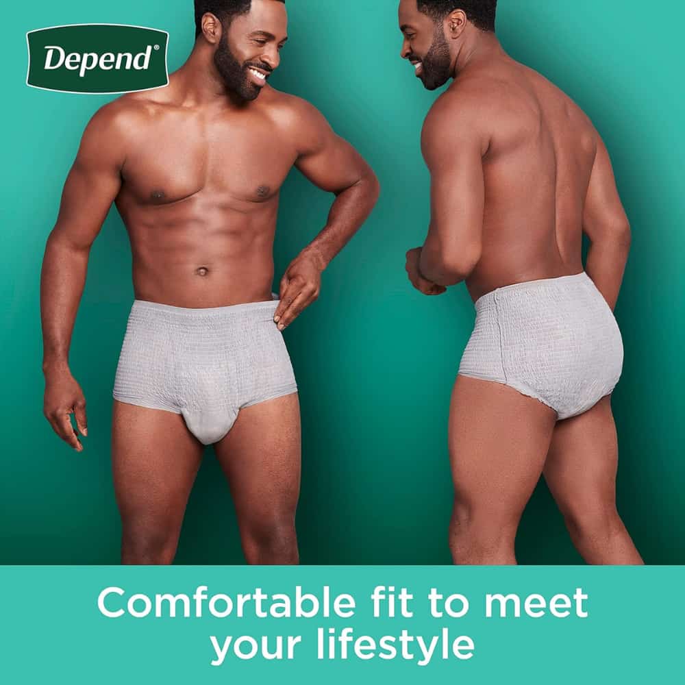 Incontinence underwear with secure fit