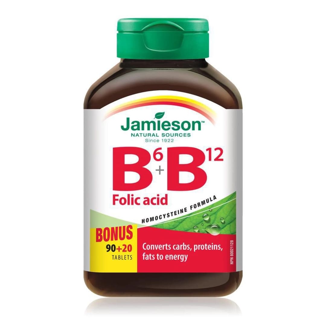 Jamieson Vitamin B6 + B12 and Folic Acid - 90's