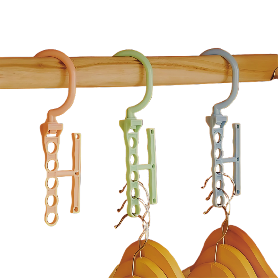 Jkawm Moving Bags Reduction 5Hole Space Saver Wonder Magic Hook Hanger Closet Organizer Space Save Practical Hole Hanger Hook