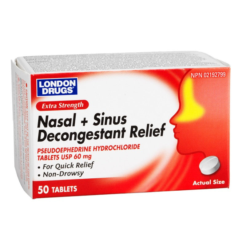 London Drugs Extra Strength Nasal Sinus Box 50 Tablets Safe Care London Drugs Extra Strength Nasal Sinus Box 50 Tablets Safe Care