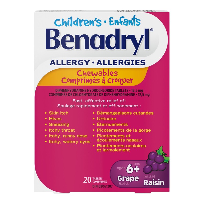 Benadryl Children's Allergy Chewable Tablets - 20's