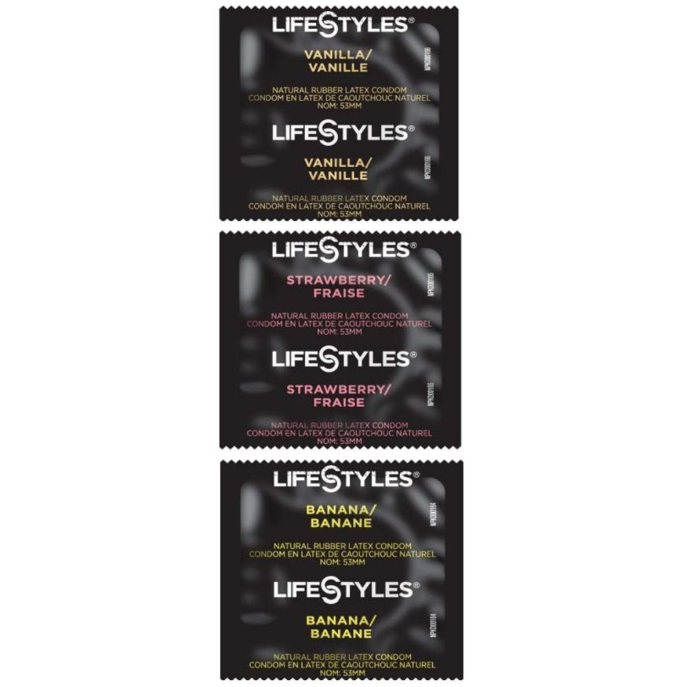 LIFESTYLES® Latex Condoms, Assorted Flavors