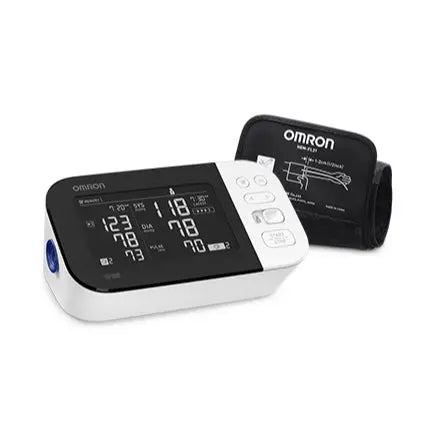 Ea/1 Omron 10 Series Wireless Upper Arm Bp Monitor 9-17" Cuff (4)Aa Batteries & Ac Adapter Dual Lcd Display