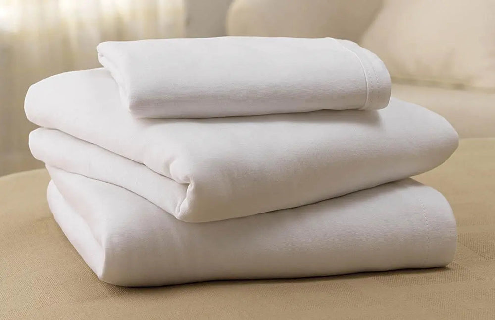 Cs/60 Soft-Fit Knitted Flat Sheet, 60In X 104In, White