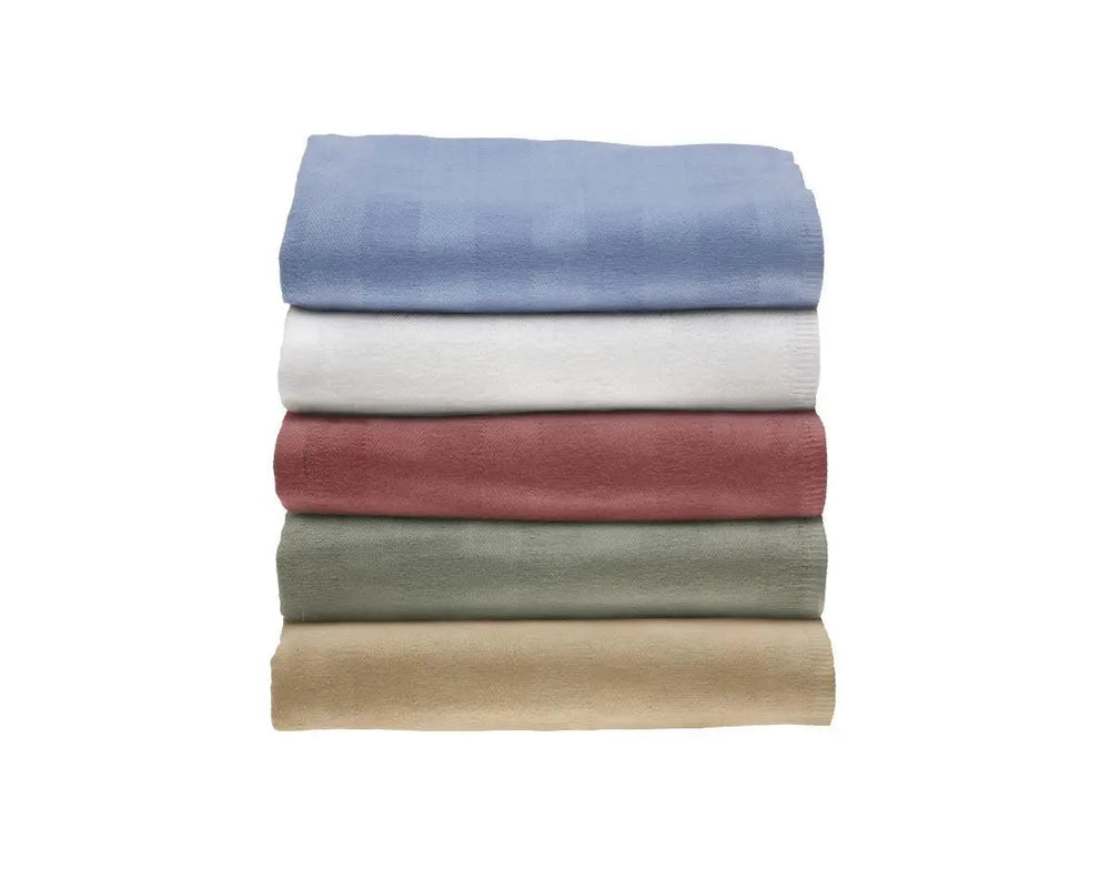 Cs/12 Blanket Spread Herringbone,70X108,Wedgewood Blue,Lightweight,55% Cotton45% Polyester