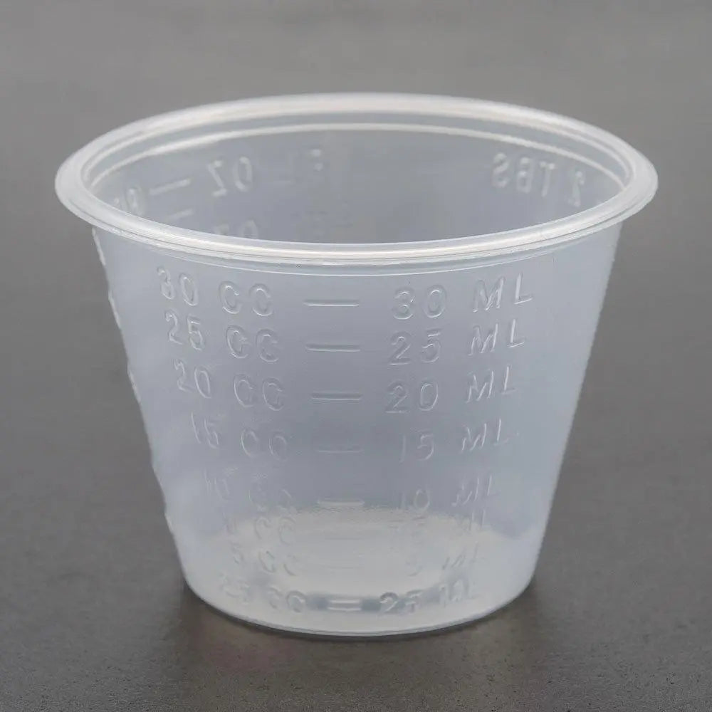 Cs/5000 Graduated Medicine Cups, Translucent, Plastic, 1Oz