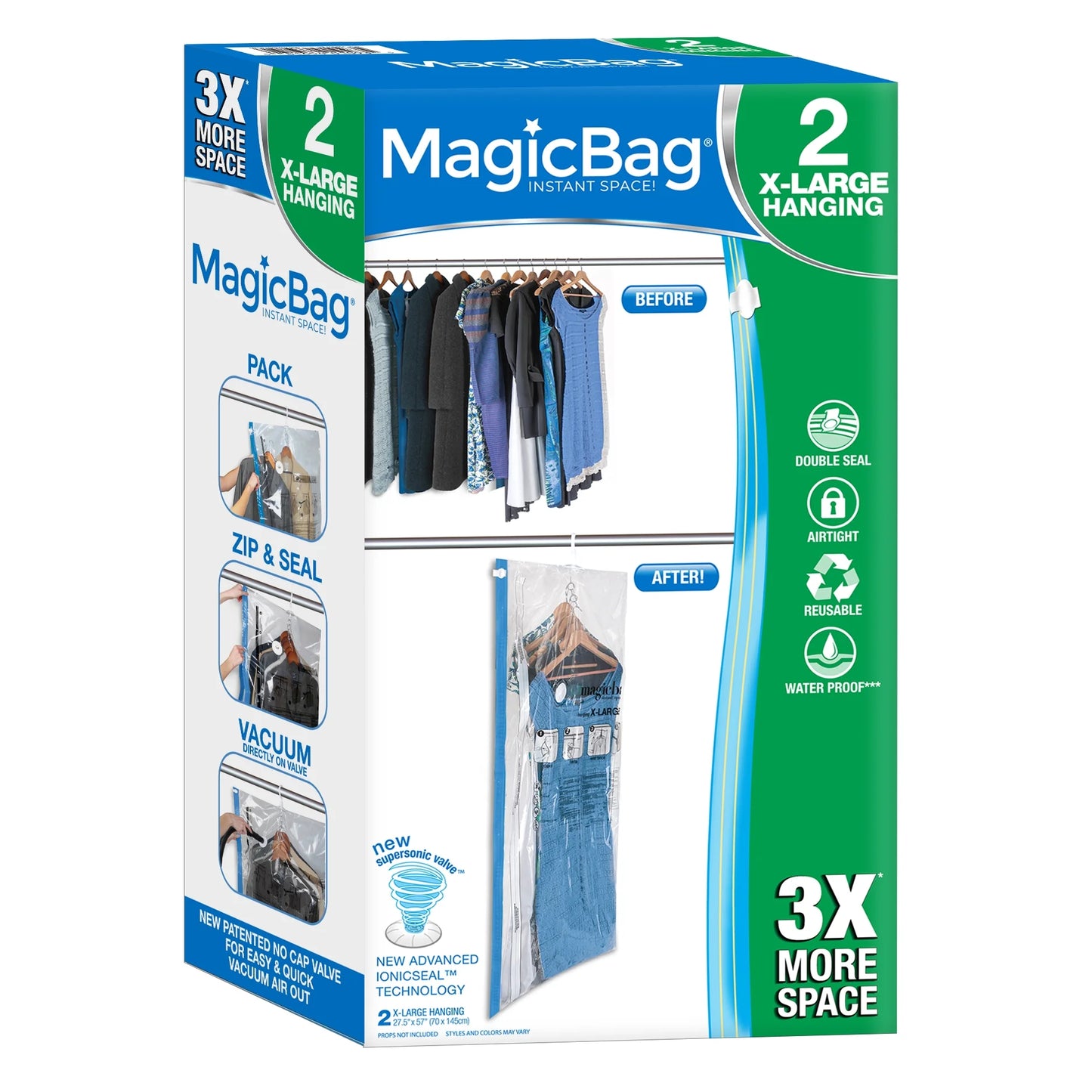 MagicBag XL Hanging Dress Bags 2pk