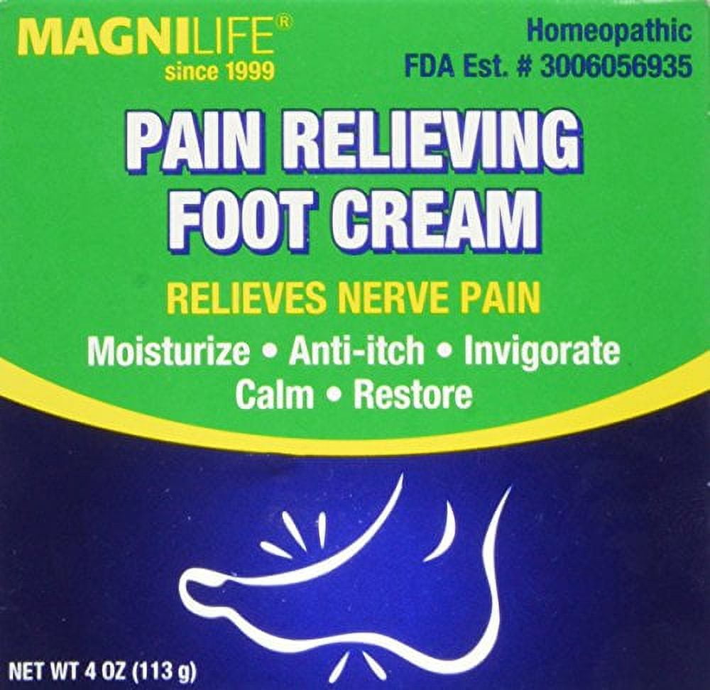 Magnilife Pain Relieving Foot Cream - Relieves Nerve Pains 4 oz. By Jubujub