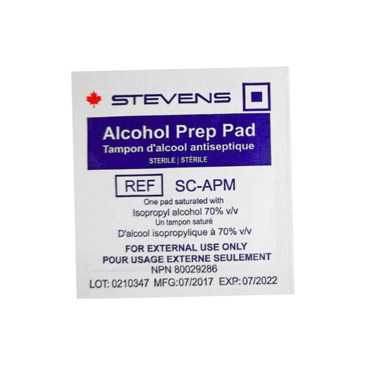 Medium size alcohol swabs