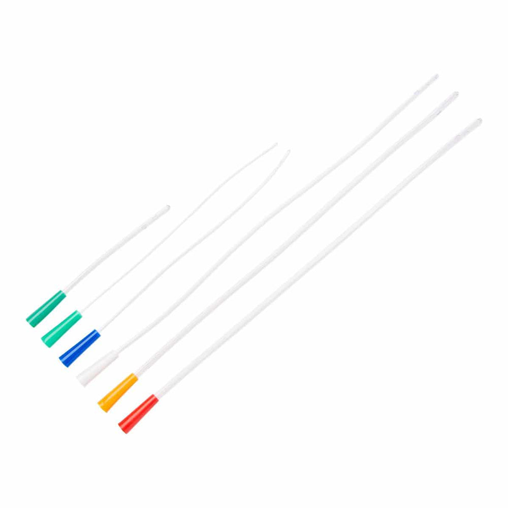 Medline Clear Vinyl Intermittent Catheters, Male, 18 Fr - Box Of 30