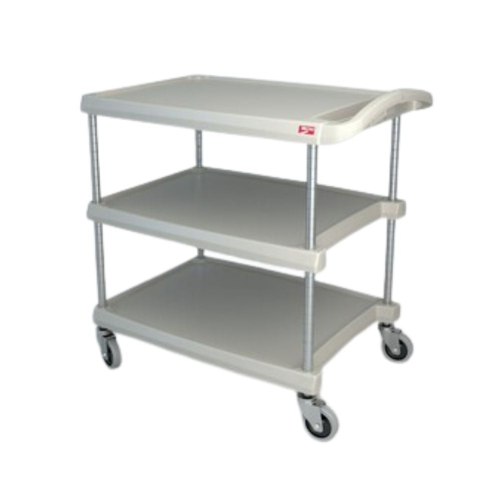 Metro® myCart Series Utility Cart, 20" x 30", 3 Shelves, Gray (Per Each)