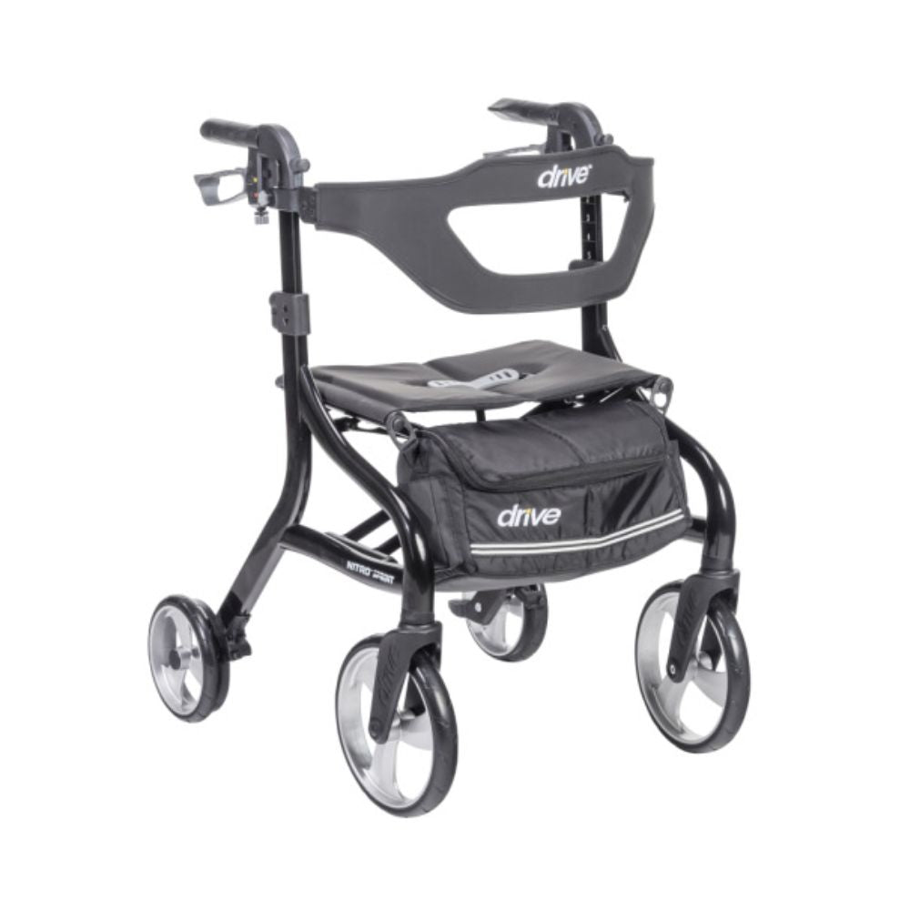 Drive® Nitro Sprint Rollator, Standard, Black
