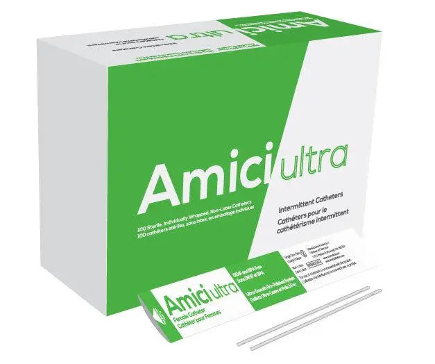 Amici Ultra Female Intermittent Catheters, Size 8fr 7in. - Box Of 100