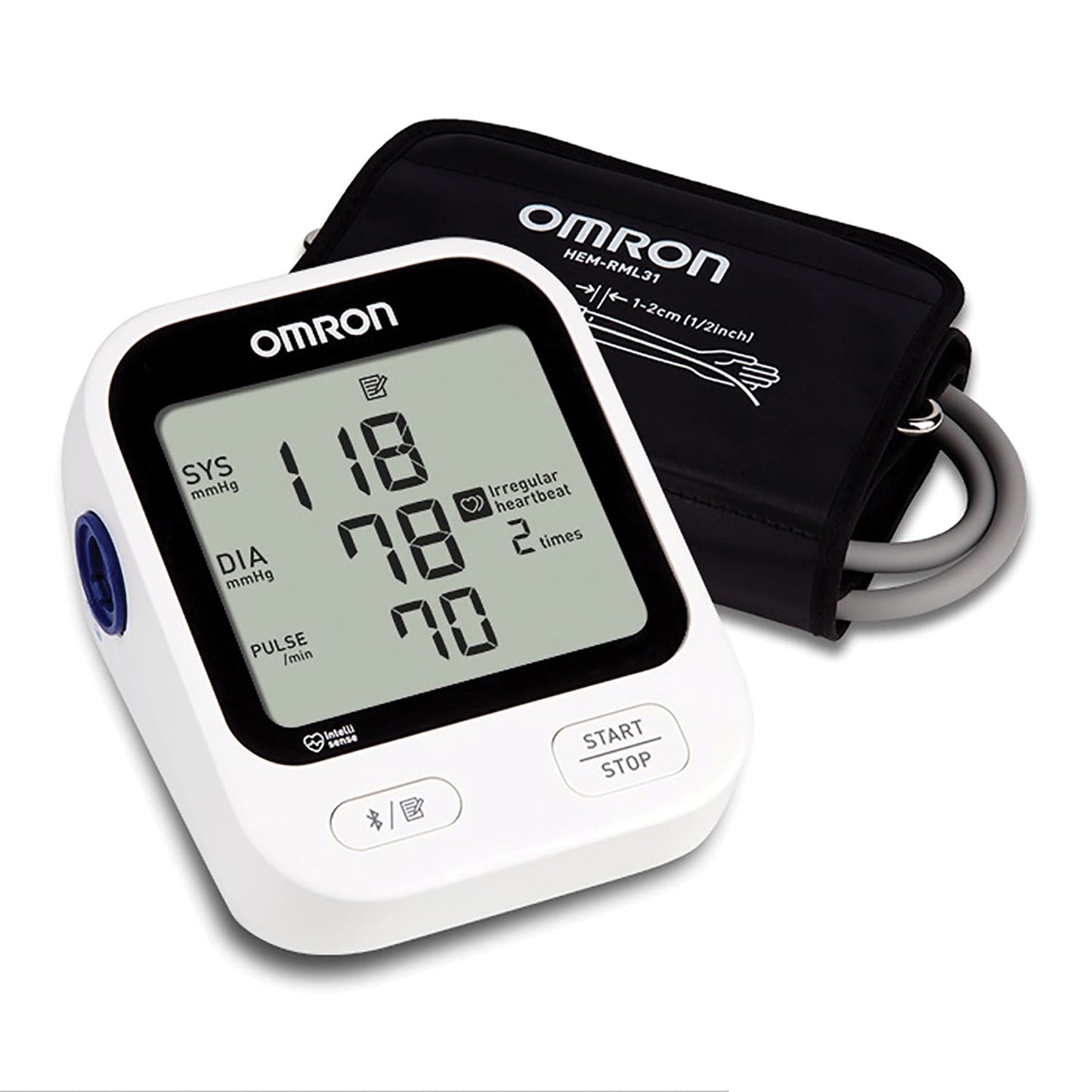 Omron 5 Series Wireless Upper Arm Blood Pressure Monitor BP7255 & Adapter