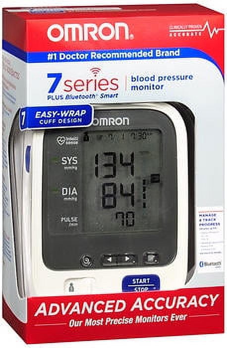 Omron 7 Series Blue Tooth Wireless Upper Arm Blood Pressure Monitor with Cuff that fits Standard and Large Arms (BP761)