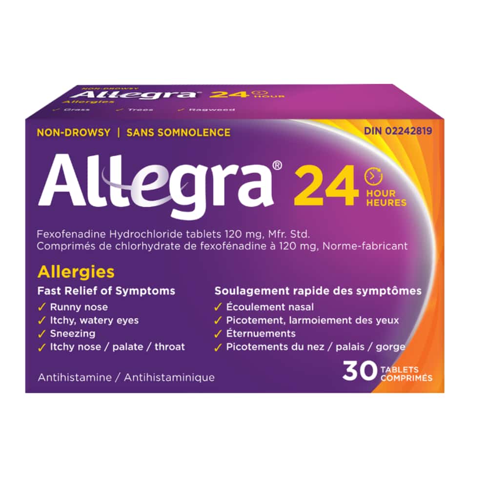 Relieves allergy symptoms, sneezing, runny nose, itching or watery eyes and itching.