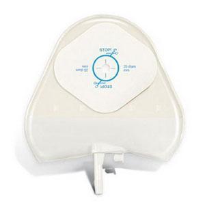 Little Ones® One-Piece Stomahesive® Cut-To-Fit Stoma Opening 5/16" - 1" (8mm - 25mm), Urostomy Pouch, Transparent 6" (15cm), Bendable Tap - Box Of 15
