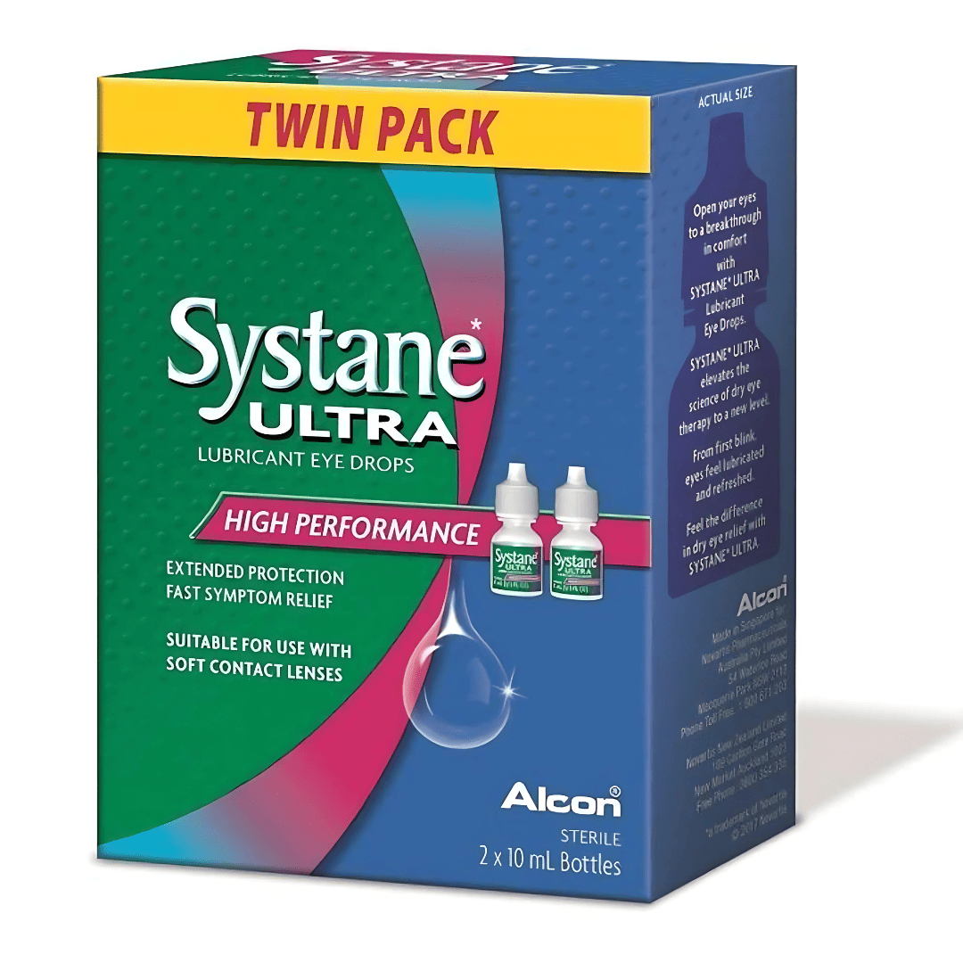 Systane Ultra Lubricant Eye Drops - 2x10ml