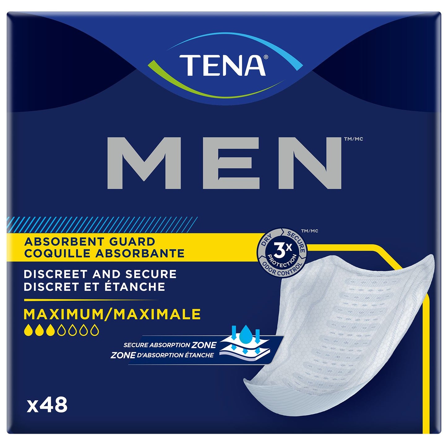 TENA Men Absorbent Guards - Maximum - 48s