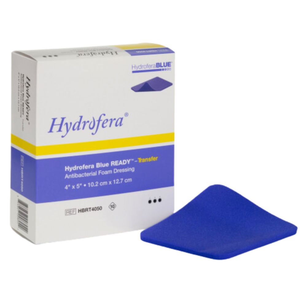 Hydrofera Blue® TRANSFER Foam Dressings, 2.5" x 2.5" (Box 10 pcs)