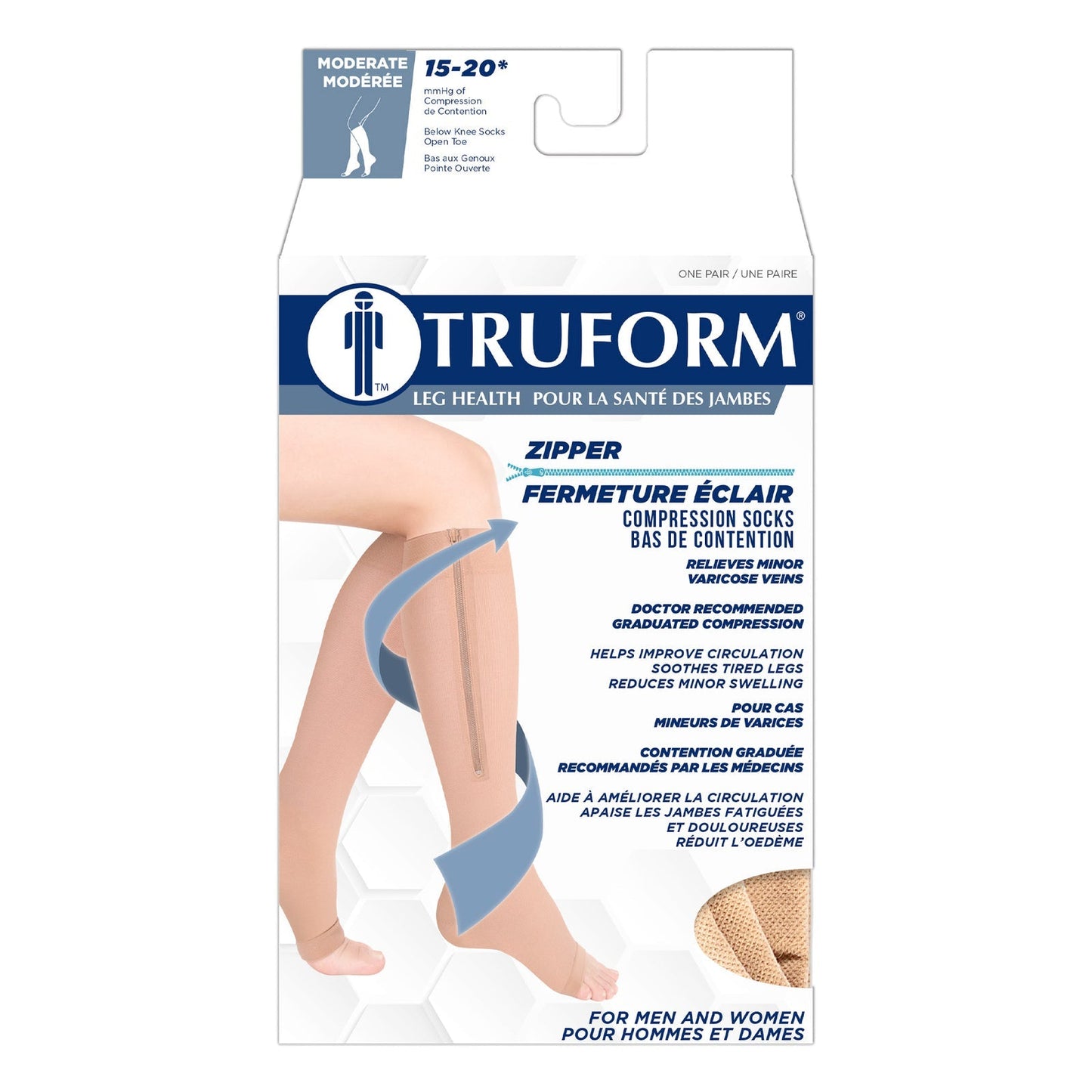 TRUFORM Zipper Compression Stockings