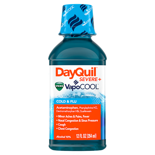 Vick DayQuil Complete+ VapoCOOL Cold & Flu Liquid - 354ml