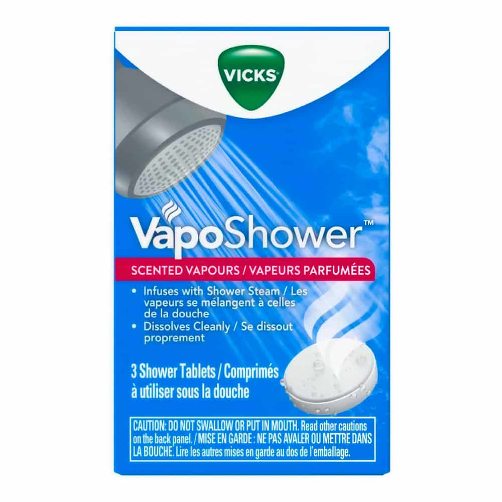 Vicks VapoShower Aromatherapy Shower Bomb, Scented Vicks Vapour Steam, 3ct