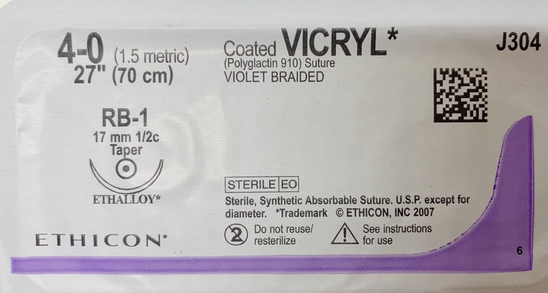 Vicryl Sutures 4.0 (Met 1.5) per each