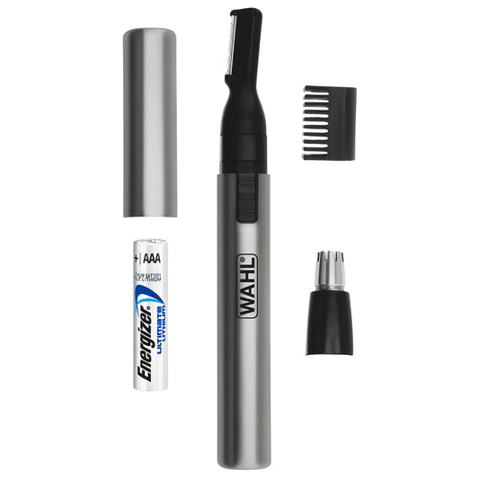 Wahl Micro GroomsMan Silver AAA Battery 2-Head Cordless 2-in-1 Beard Detailer Kit