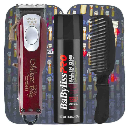 Wahl Professional 5-Star Cord / Cordless Magic Clip 8148 Clipper with Accessory Bundle