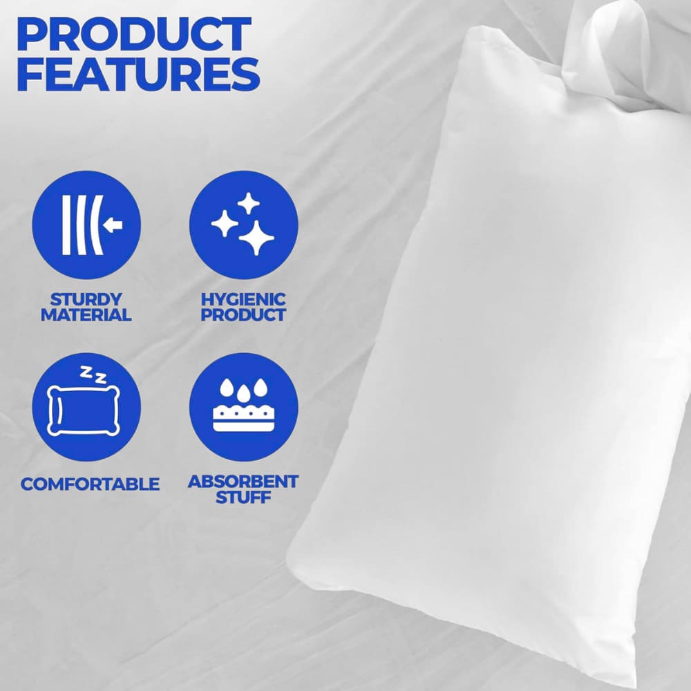 White tissue pillowcase with backing