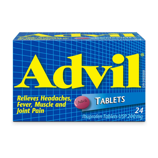 Advil Regular Strength Ibuprofen Tablets for Headaches and Pain Relief, 200 mg, 24 Count