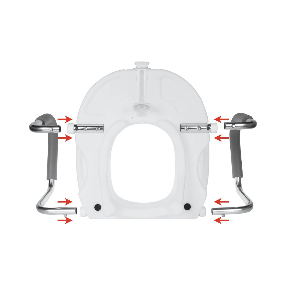 Airway Detachable Arms For Molded Raised Toilet Seat