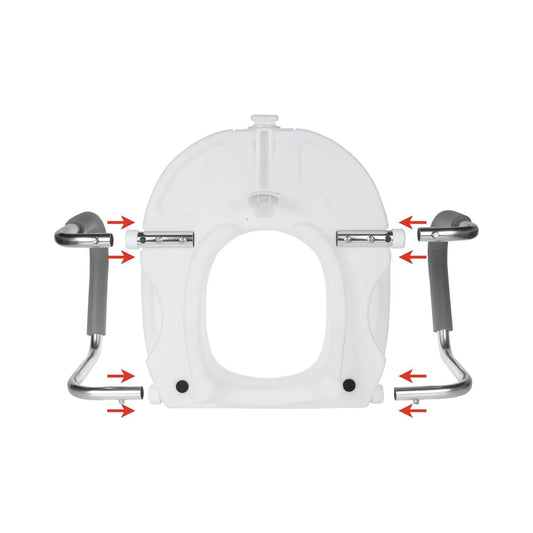 Airway Detachable Arms For Molded Raised Toilet Seat