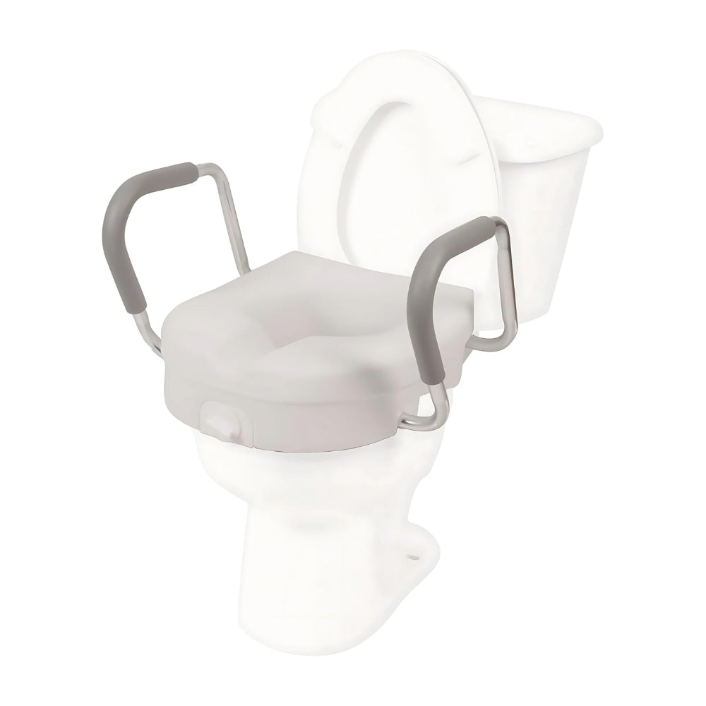 Airway Molded Raised Toilet Seat With Removable Arms
