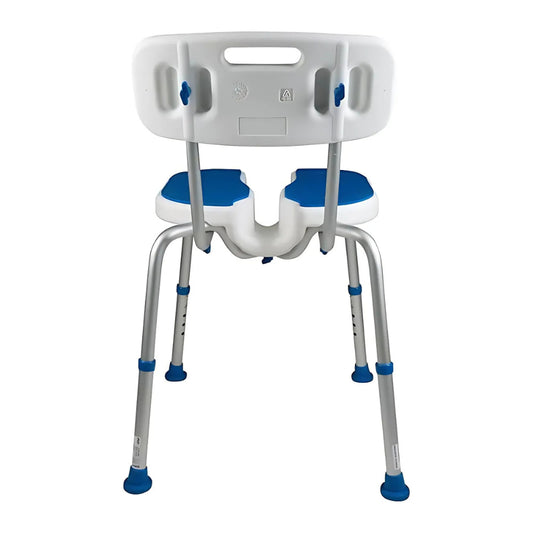 Airway Padded Bath Shower Safety Seat with Hygienic Cutout and Backrest