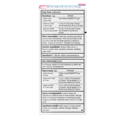 Allergy Medicine Liquid, 100 mL