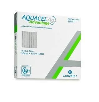 Aquacel Ag Advanced Antimicrobial Dressing 4 in x 5 in — EarthSmart Medical Resource