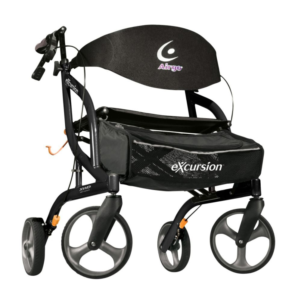Airgo™ eXcursion XWD Lightweight Side-fold Rollator, Black
