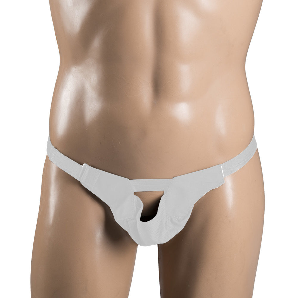 Ea/1 C-52 Champion Minimum Suspensory Pouch 2Xl (Up To 52" Waist) Cotton/Rayon Mesh Cup (6-7") Non-Elastic Adjustable Band W/ Hook & Loop Fastening White Washable Latex-Free