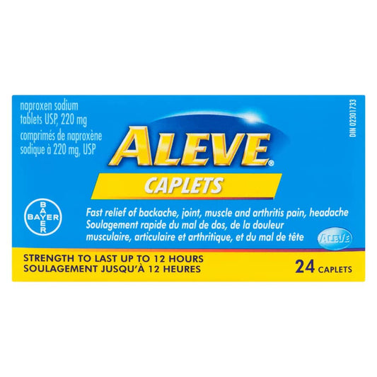 ALEVE Pain Relief, Clinically Proven, Fast-Acting, Long-Lasting, Naproxen Sodium, 24 Caplets
