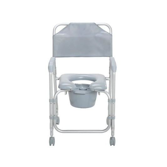 Aluminum Shower Chair and Commode with Casters
