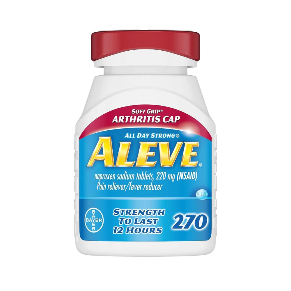 ALEVE Pain Relief Caplets With Easy Open Soft Grip Arthritis Cap, Up To 12-Hour Relief, Naproxen Sodium 220mg, 170 Caplets